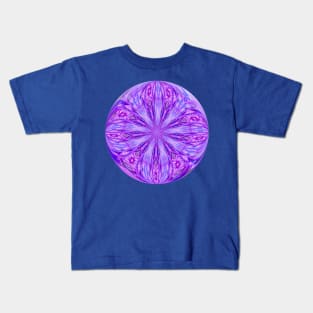 Glass Flower Marble in Purple Kids T-Shirt